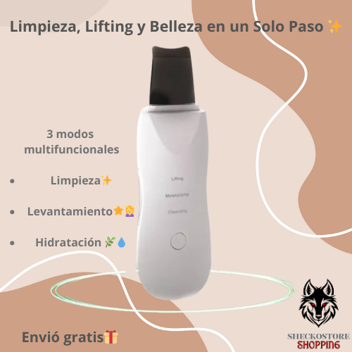 Paleta Limpiador Ultrasónico Facial Multifuncional✨